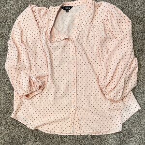 J.ING Light Pink Polka Dot Blouse